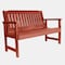 Highwood Usa 4ft Lehigh Garden Bench Outdoor Furniture for Patio, Backyard, Garden AD-BENW2-RED - alternate 1